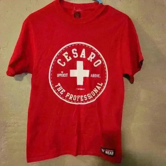 WWE Cesaro authentic wear tee red size S - Picture 1 of 5